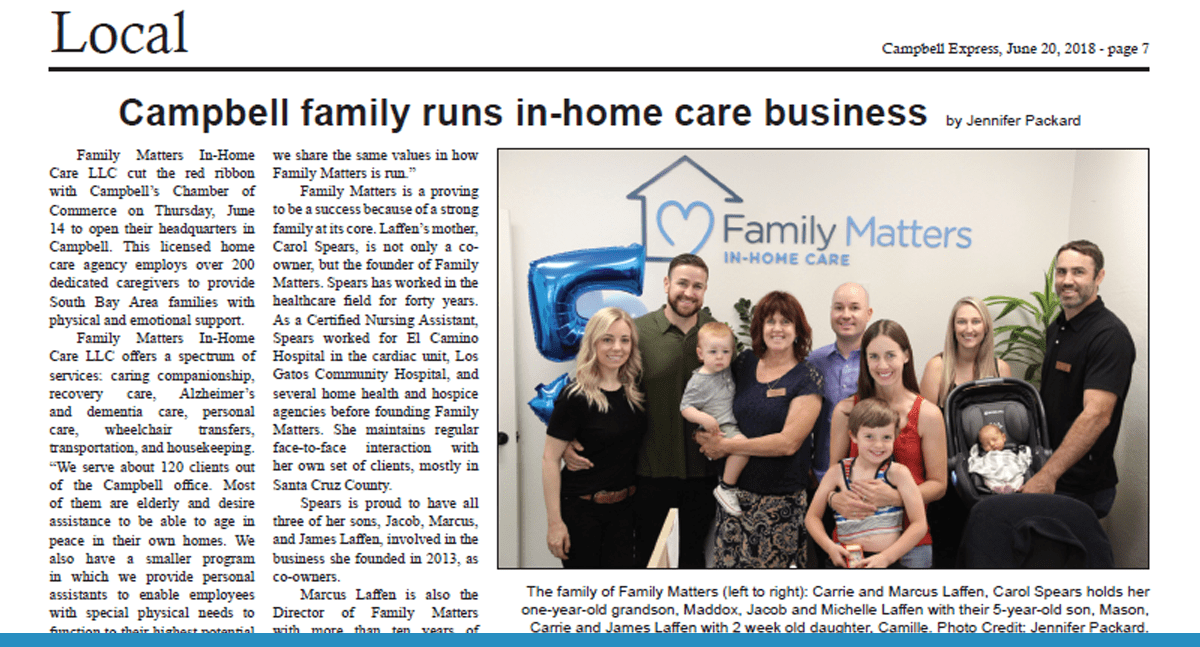 Campbell Express: Campbell Family Runs In-home Care Business